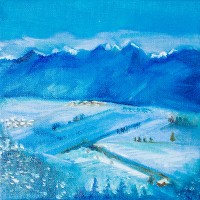 Blue Mountains | acryl | 30 x 30 cm
