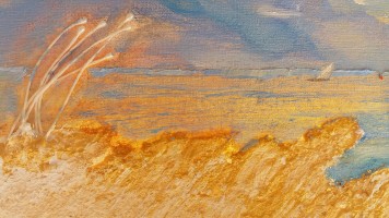 Dutch Dunes | oil/mixed materials | 18 x 13 cm